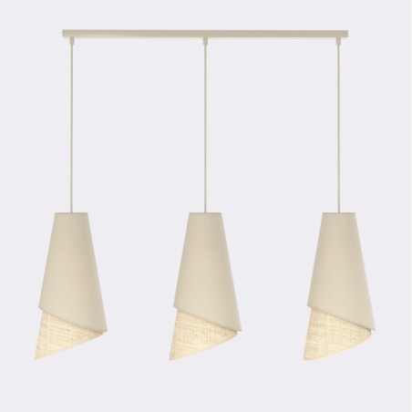 Lámpara colgante Vist Ratán (3 luces)