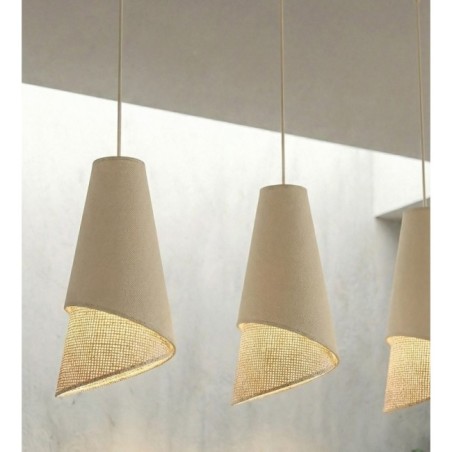 Lámpara colgante Vist Ratán (3 luces)