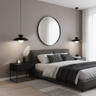 Lámpara colgante Duna Negro