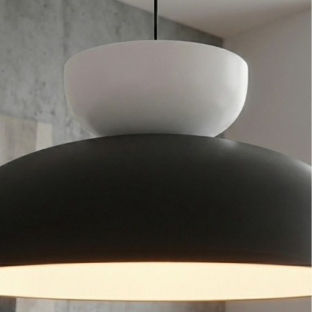 Lámpara colgante Sava Negro+Blanco