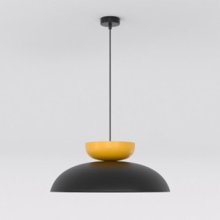 Lámpara colgante Sava Negro+Amarillo