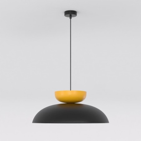 Lámpara colgante Sava Negro+Amarillo