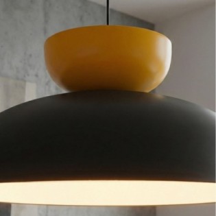 Lámpara colgante Sava Negro+Amarillo