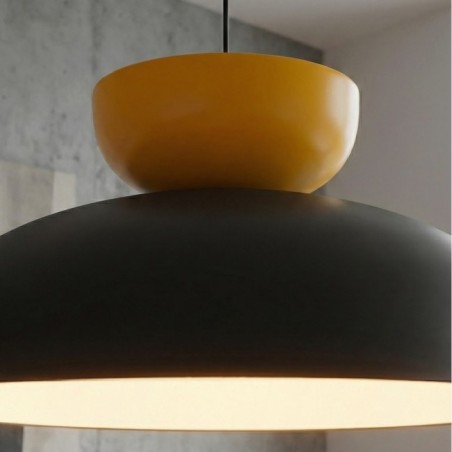 Lámpara colgante Sava Negro+Amarillo