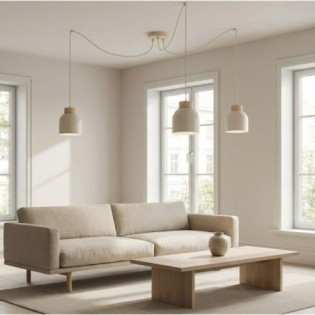 Lámpara colgante Prut Moca (3 luces)