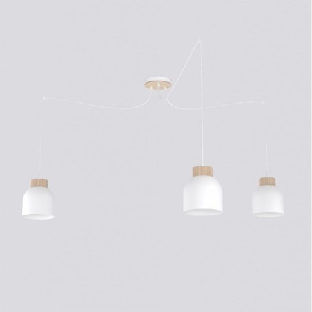Lámpara colgante Prut Blanco (3 luces)