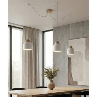 Lámpara colgante Prut Blanco (3 luces)