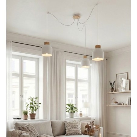 Lámpara colgante Prut Blanco (3 luces)