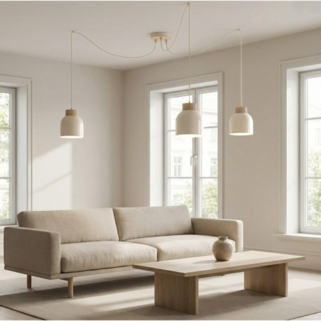 Lámpara colgante Prut Blanco (3 luces)