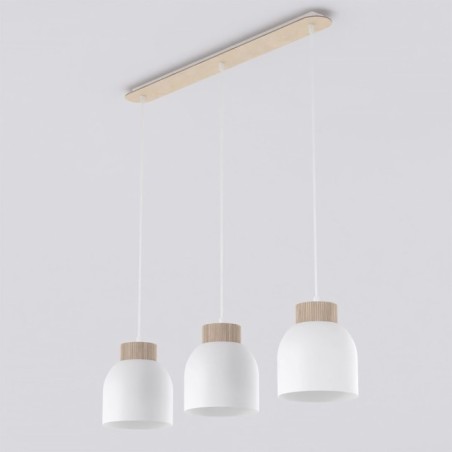 Lámpara colgante Oka Blanco (3 luces)