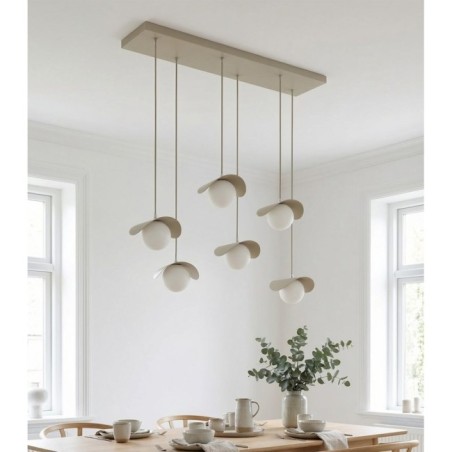 Lámpara colgante Nera Moca (6 luces)