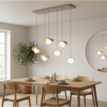 Lámpara colgante Nera Moca (6 luces)