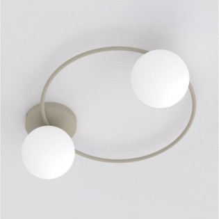 Plafón de techo Buga Moca Opal (2 luces)