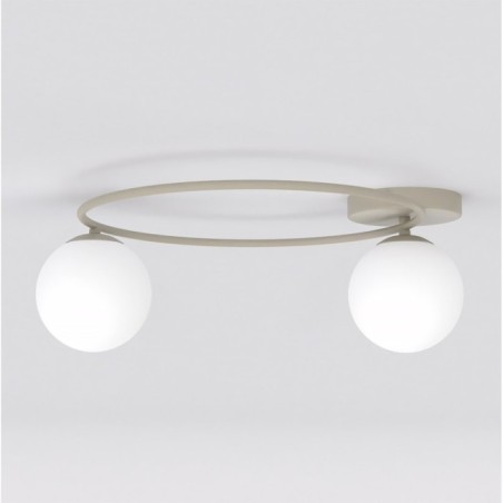 Plafón de techo Buga Moca Opal (2 luces)