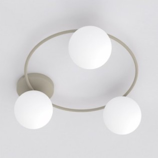 Plafón de techo Buga Moca Opal (3 luces)