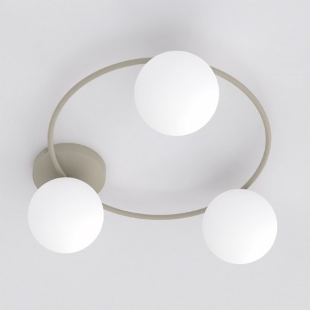 Plafón de techo Buga Moca Opal (3 luces)