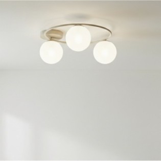 Plafón de techo Buga Moca Opal (3 luces)