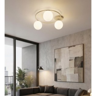 Plafón de techo Buga Moca Opal (3 luces)