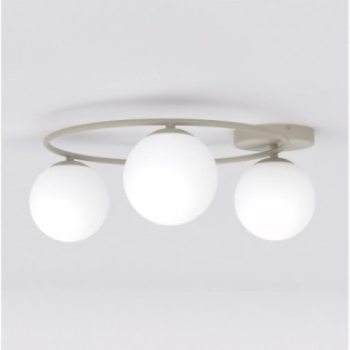 Plafón de techo Buga Moca Opal (3 luces)