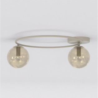 Plafón de techo Buga Moca Ámbar (2 luces)
