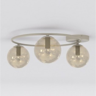 Plafón de techo Buga Moca Ámbar (3 luces)