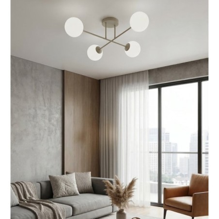 Lámpara de techo Drin Moca Opal (4 luces)