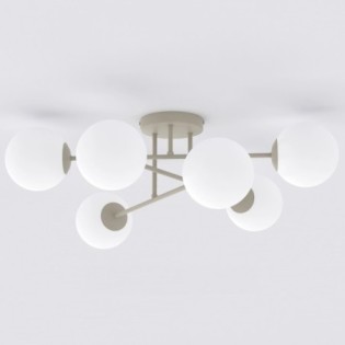 Lámpara de techo Drin Moca Opal (6 luces)