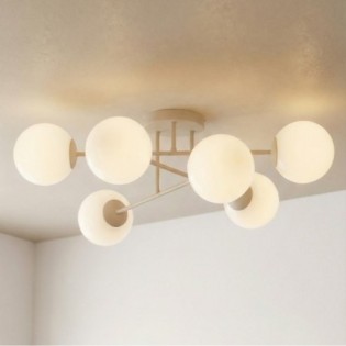 Lámpara de techo Drin Moca Opal (6 luces)