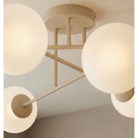 Lámpara de techo Drin Moca Opal (6 luces)
