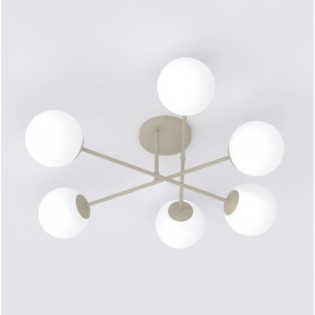 Lámpara de techo Drin Moca Opal (6 luces)