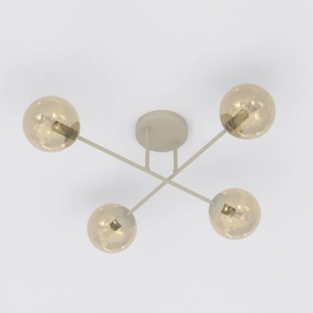 Lámpara de techo Drin Moca Ámbar (4 luces)