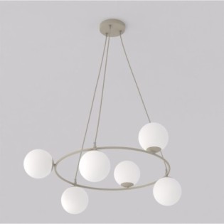 Lámpara colgante Ibar Opal (6 luces)