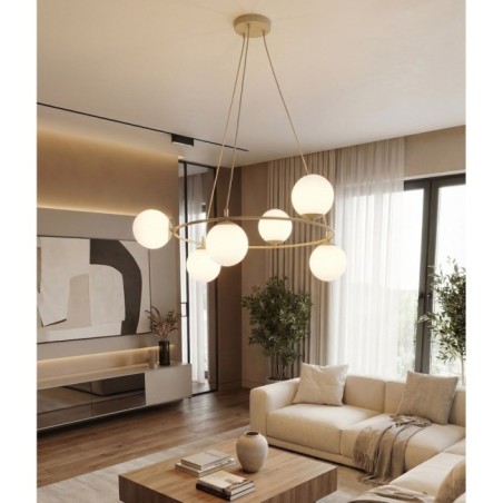 Lámpara colgante Ibar Opal (6 luces)