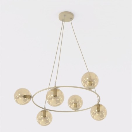 Lámpara colgante Ibar Ámbar (6 luces)