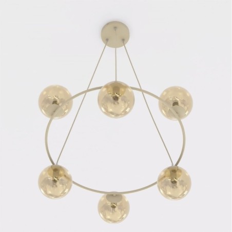 Lámpara colgante Ibar Ámbar (6 luces)