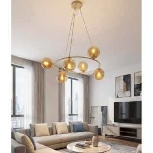 Lámpara colgante Ibar Ámbar (6 luces)