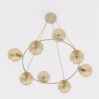 Lámpara colgante Ibar Ámbar (9 luces)