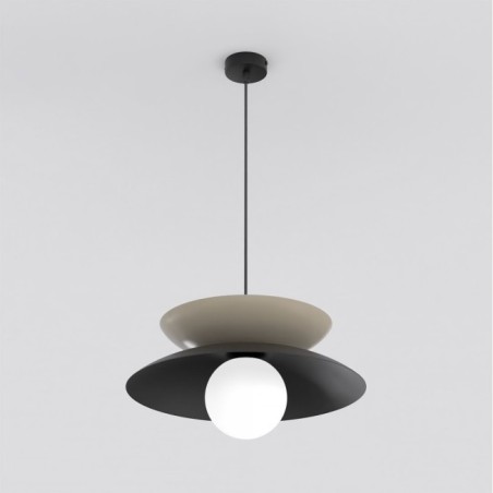 Lámpara colgante Mor Negro+Moca