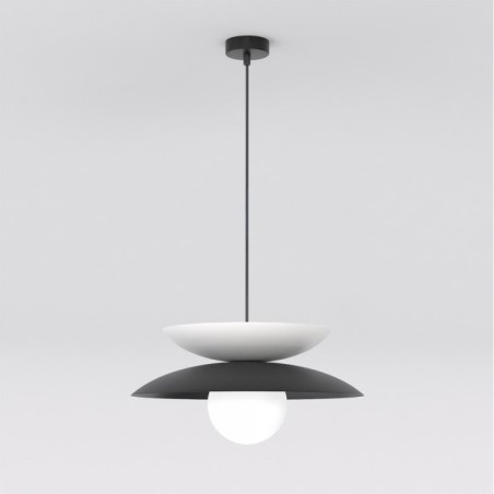 Lámpara colgante Mor Negro+Blanco