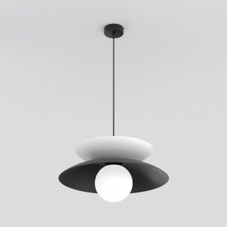 Lámpara colgante Mor Negro+Blanco