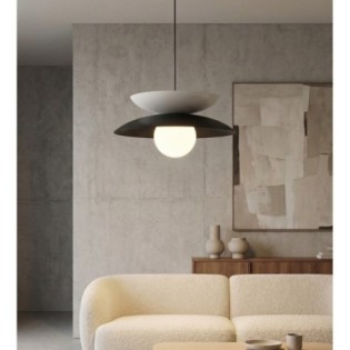Lámpara colgante Mor Negro+Blanco