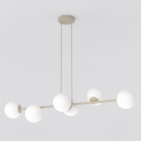 Lámpara colgante Odra Moca Opal (6 luces)