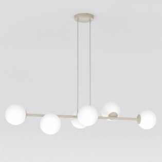 Lámpara colgante Odra Moca Opal (6 luces)