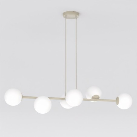 Lámpara colgante Odra Moca Opal (6 luces)