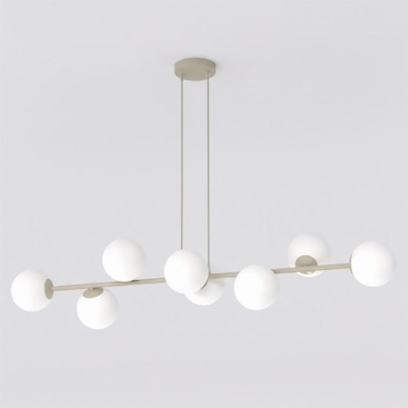 Lámpara colgante Odra Moca Opal (8 luces)