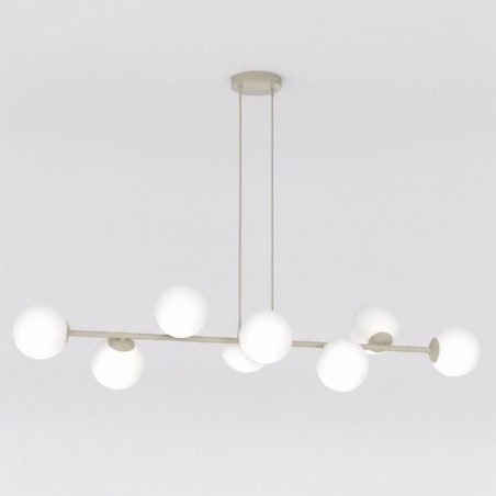 Lámpara colgante Odra Moca Opal (8 luces)