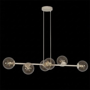 Lámpara colgante Odra Moca Ámbar (6 luces)