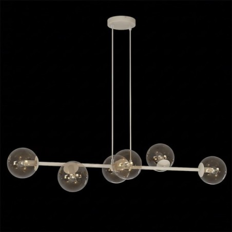 Lámpara colgante Odra Moca Ámbar (6 luces)