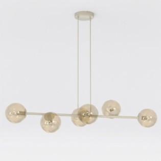 Lámpara colgante Odra Moca Ámbar (6 luces)