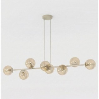 Lámpara colgante Odra Moca Ámbar (8 luces)